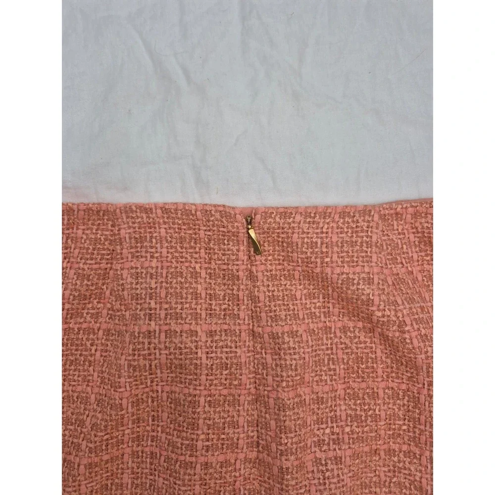 Donna Karan Suit Womens 16 Pink Tweed Jacket Pencil Skirt Professional NWT Retro